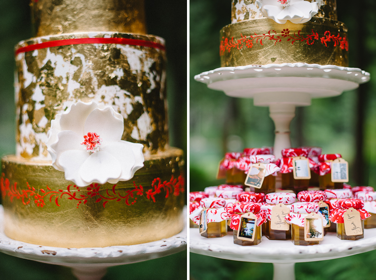 Unique Elegant Gold Wedding cake