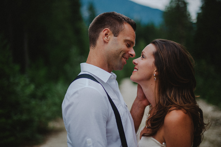 Unique BC Forest Wedding Portrait