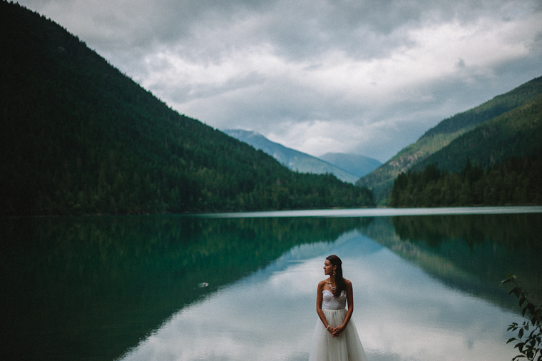 Bridal Portrait in Mountains of BC