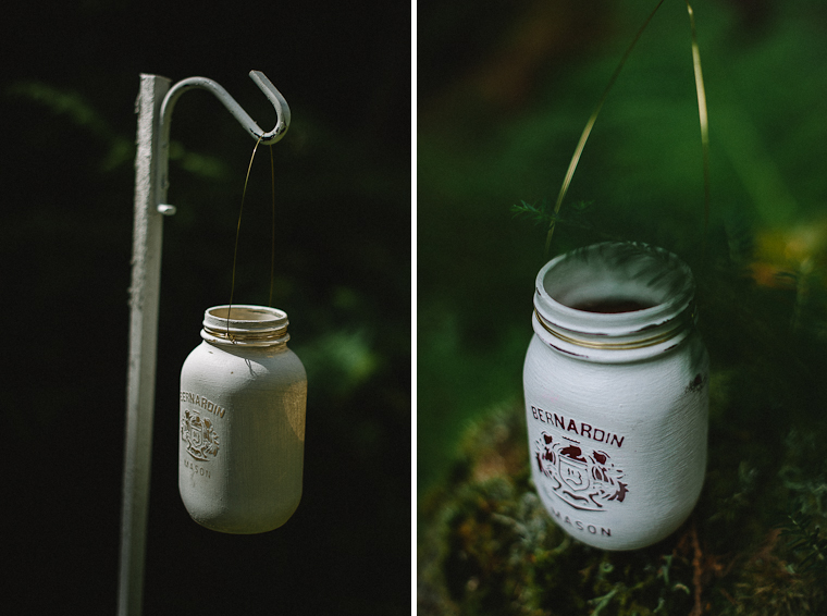 Painted Mason Jar Wedding Decor