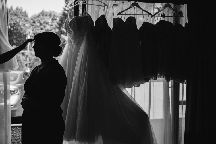 unique getting ready for wedding pictures