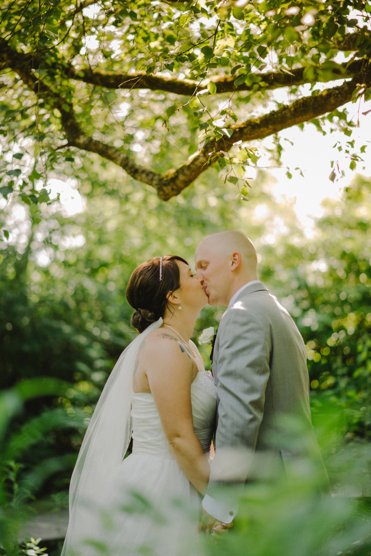 Vancouver forest bride groom portrait