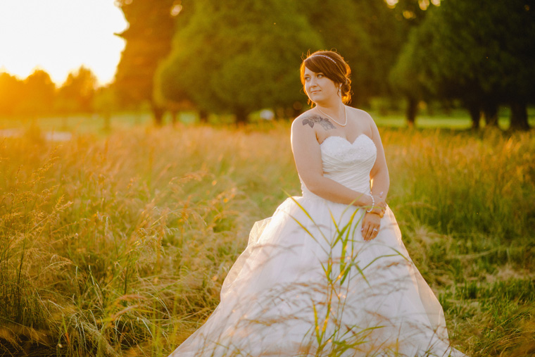 Vancouver bride at sunset