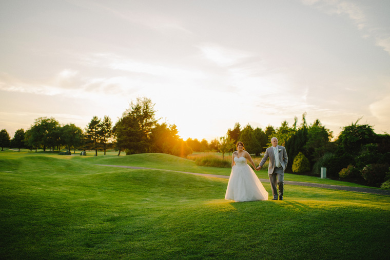 Vancouver sunset wedding portrait