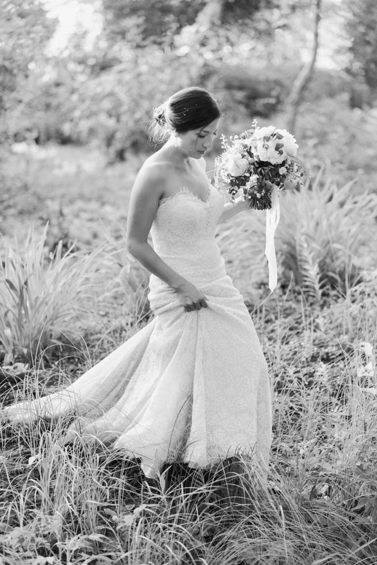 black and white destination wedding portrait