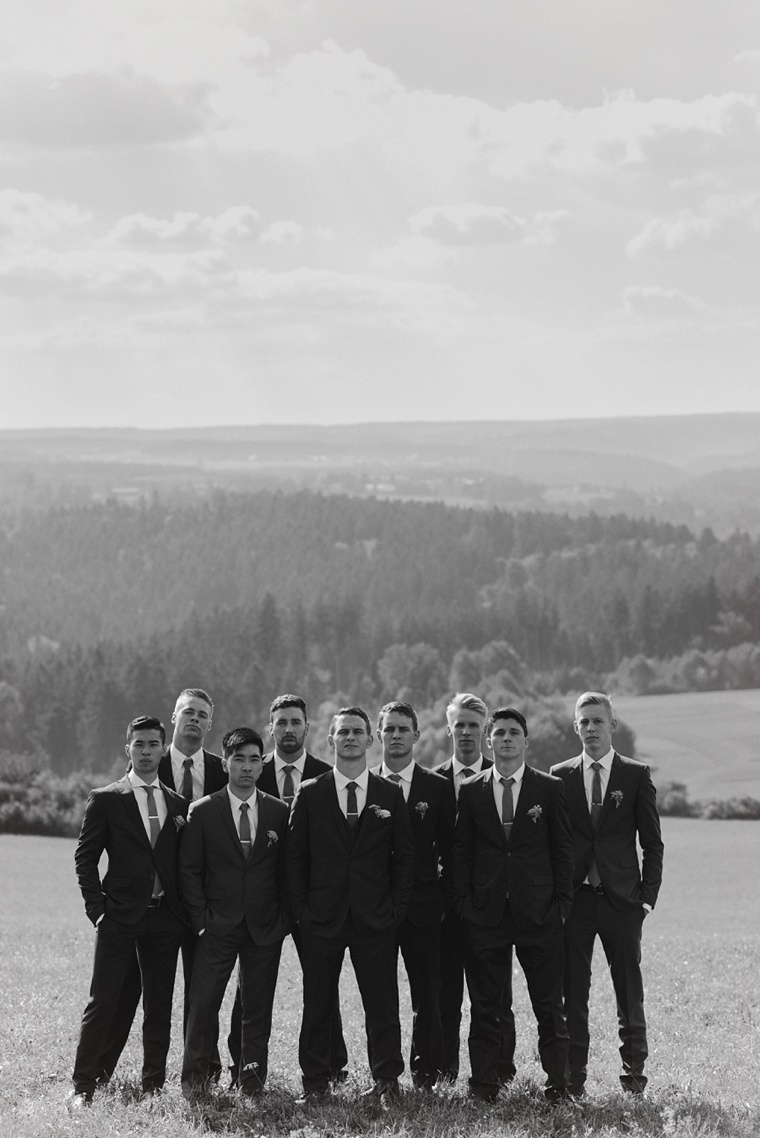 Groomsmen portrait in the Black forest in Germany