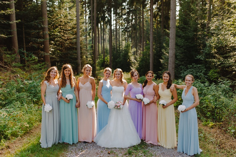 European destination wedding in the forest