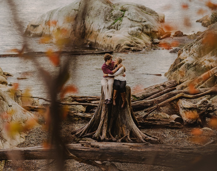 unique lighthouse park engagement