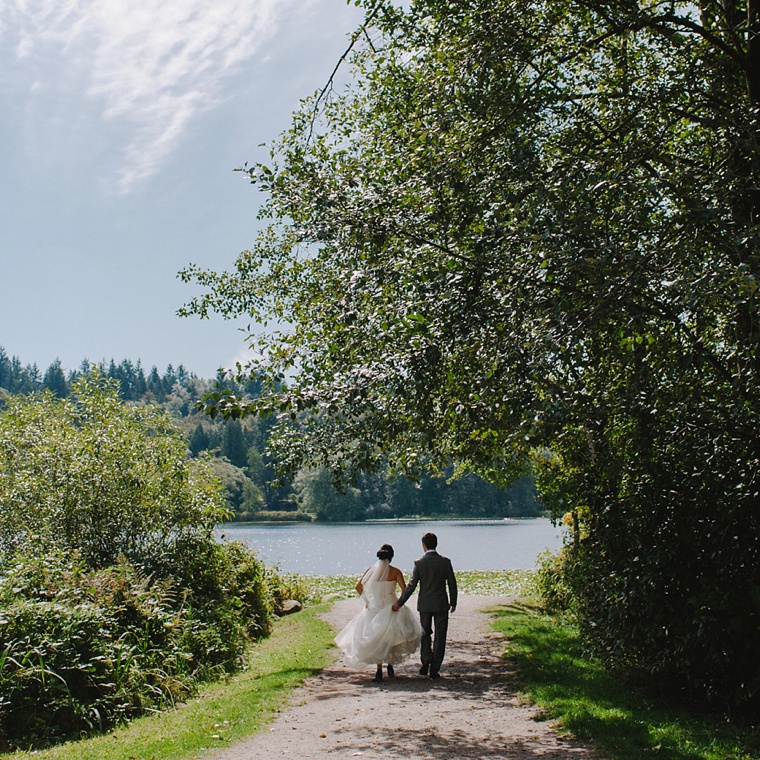 unique deer lake park wedding portrait