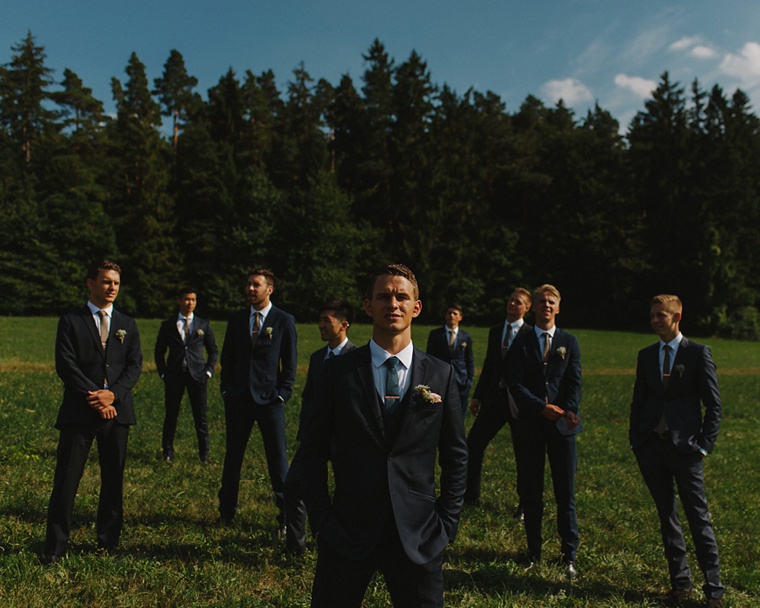 groomsmen portrait in the black forest